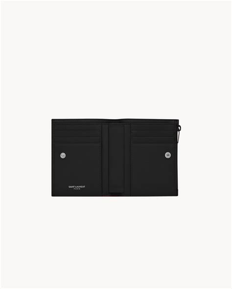 uptown compact wallet in grain de poudre leather